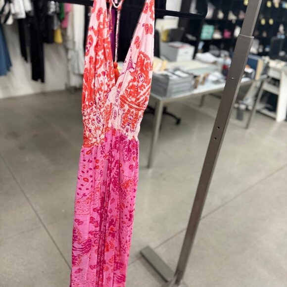 White,Pink,Orange Dress with Patterns - Picture 1 of 6